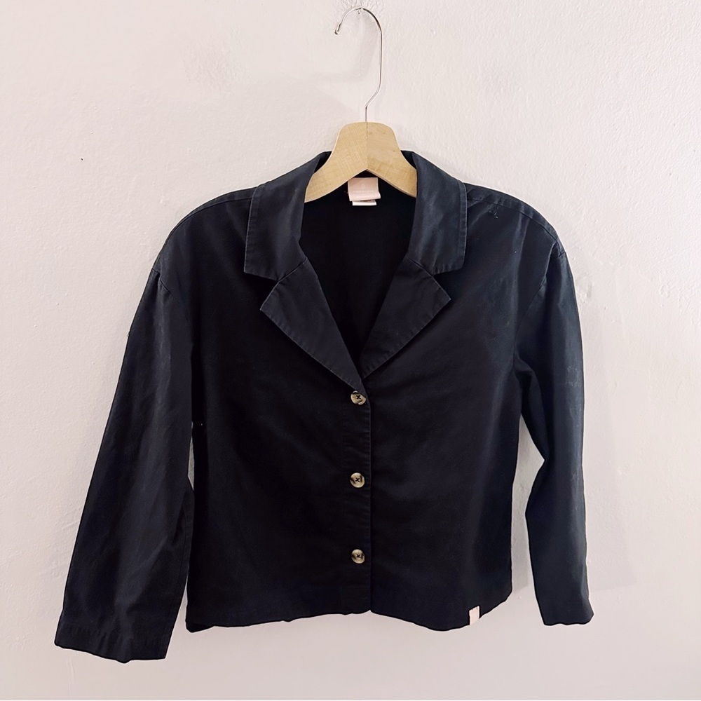 Third Love Collared 3/4 Length Sleeve Button Up Shirt Cotton - Picture 3 of 6